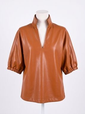 NEW EMILY MCCARTHY poppy top in luggage vegan leather